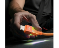 USAMS Kabel 240W USB-C do USB-C 1.2m pomarańczowy - 1490217 - zdjęcie 2